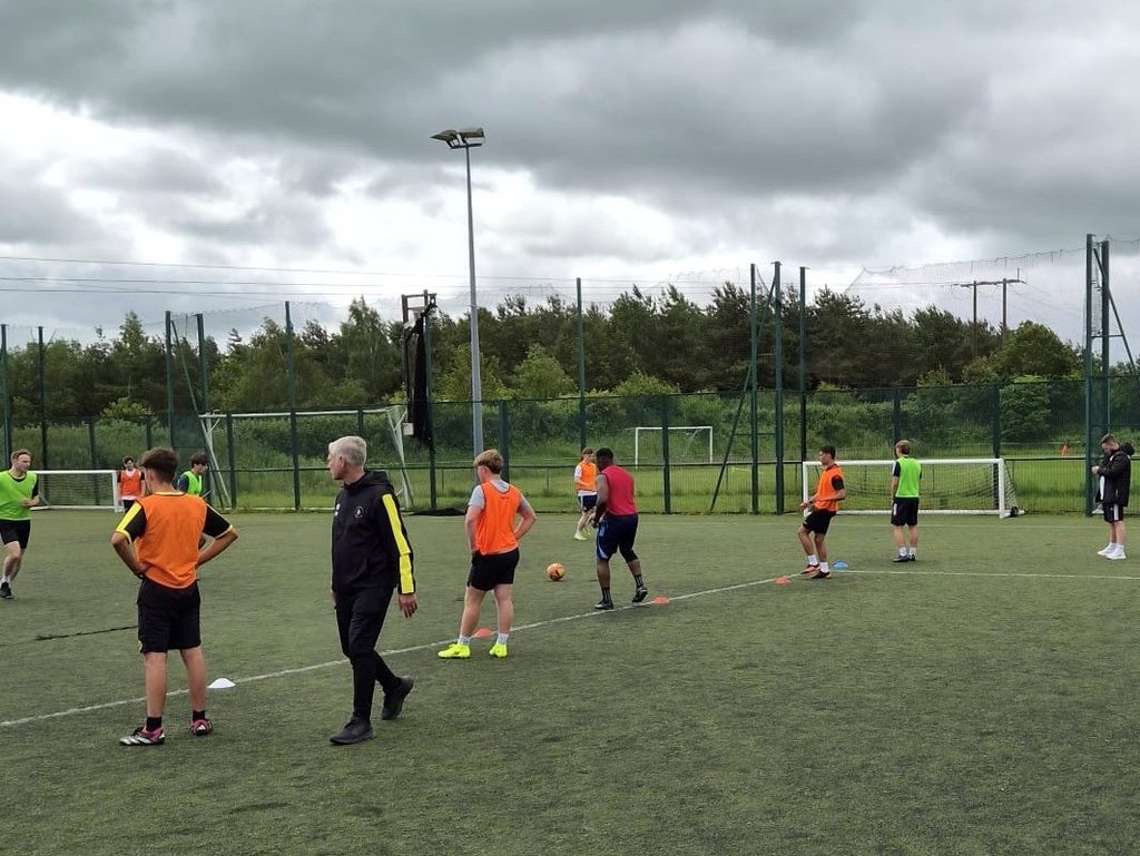 Local football training session sponsored by Smart IT group.